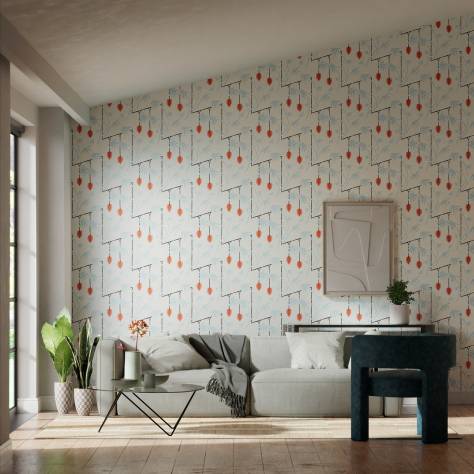 Harlequin Colour 3 Wallpapers Kimiko Wallpaper - Majorelle/Clementine - HQN3112941