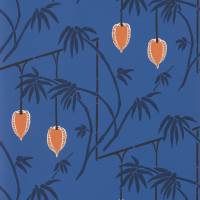 Kimiko Wallpaper - Majorelle/Clementine