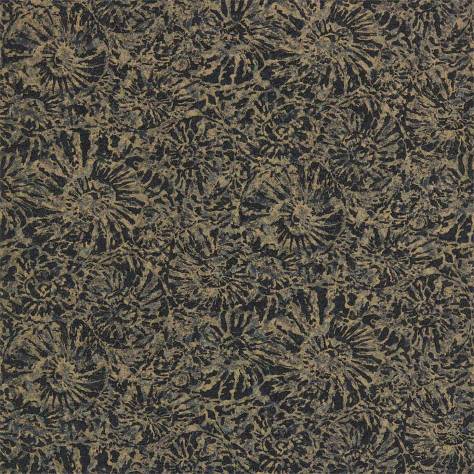 Harlequin Anthology 07 Wallpapers Ammonite Wallpaper - Charcoal / Brass - EANW112562
