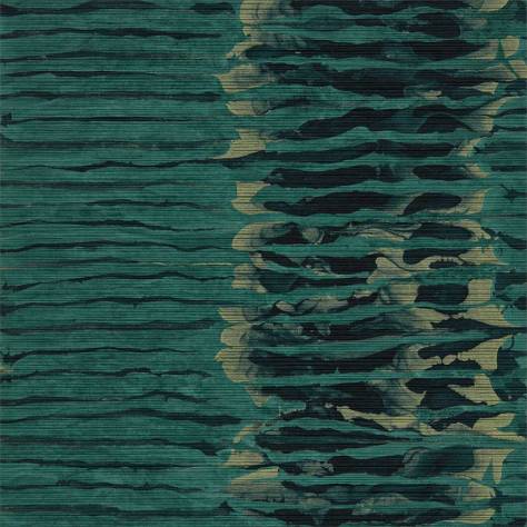 Harlequin Anthology 07 Wallpapers Ripple Stripe Wallpaper - Emerald / Kingfisher - EANW112579