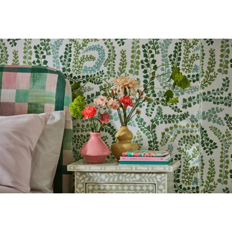 Harlequin Colour 4 Wallcoverings Florent Wallpaper - Seaglass/Clover/Rosehip - HC4W113015