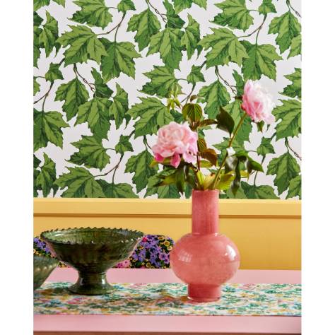 Harlequin Harlequin x Sophie Robinson Wallpapers Dappled Leaf Wallpaper - Emerald/Teal - HSRW113047