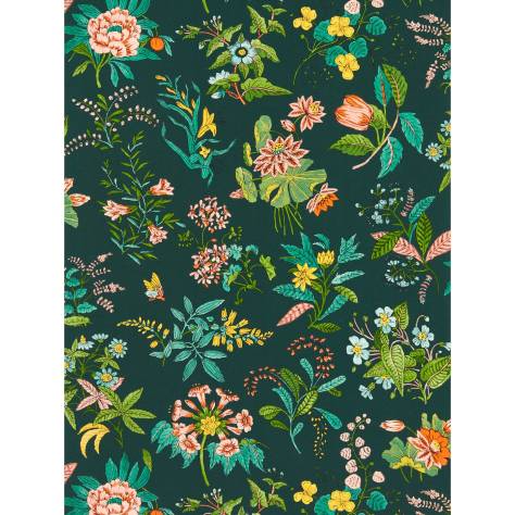 Harlequin Harlequin x Sophie Robinson Wallpapers Woodland Floral Wallpaper - Jade/Malachite/Rose Quartz - HSRW113058